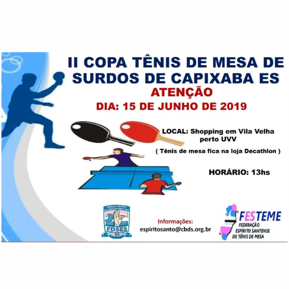 Cartaz - 2º Copa Capixaba Tenis de Mesa 2019
