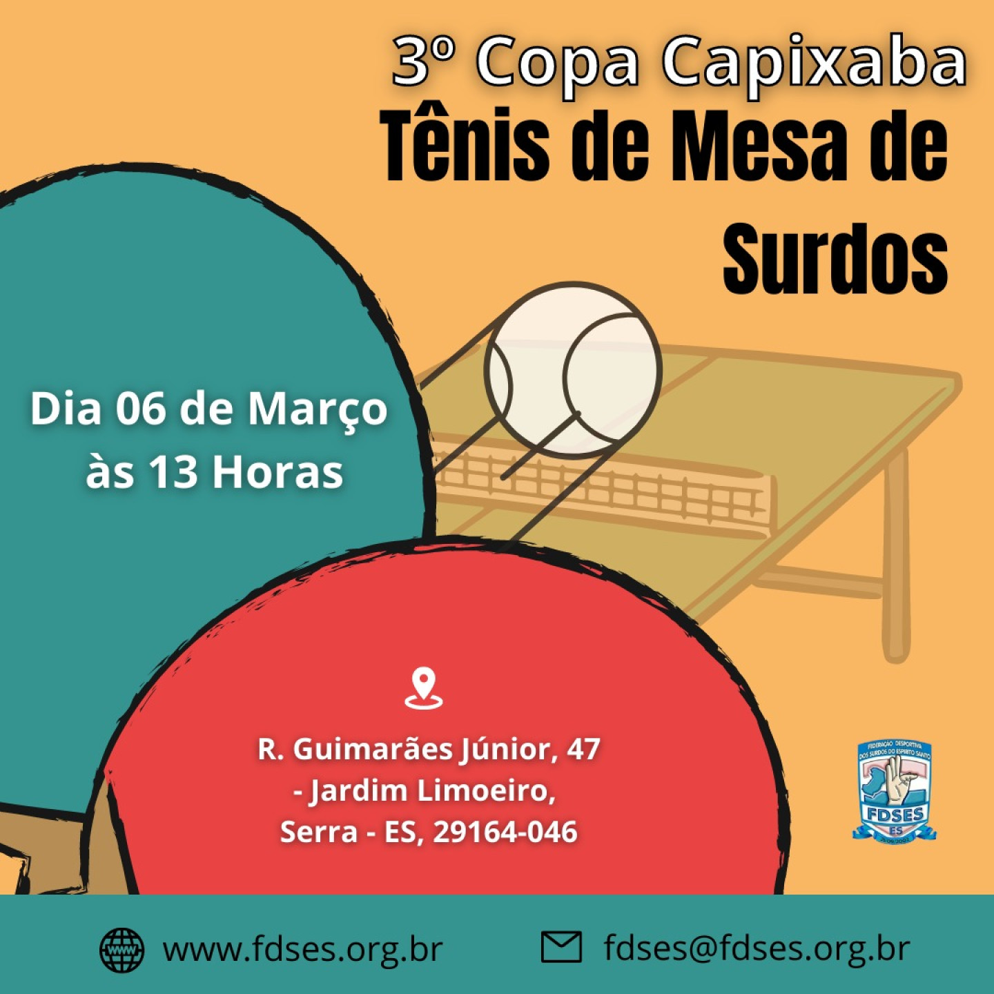 Cartaz - 3 Copa Capixaba Tenis de Mesa 2022